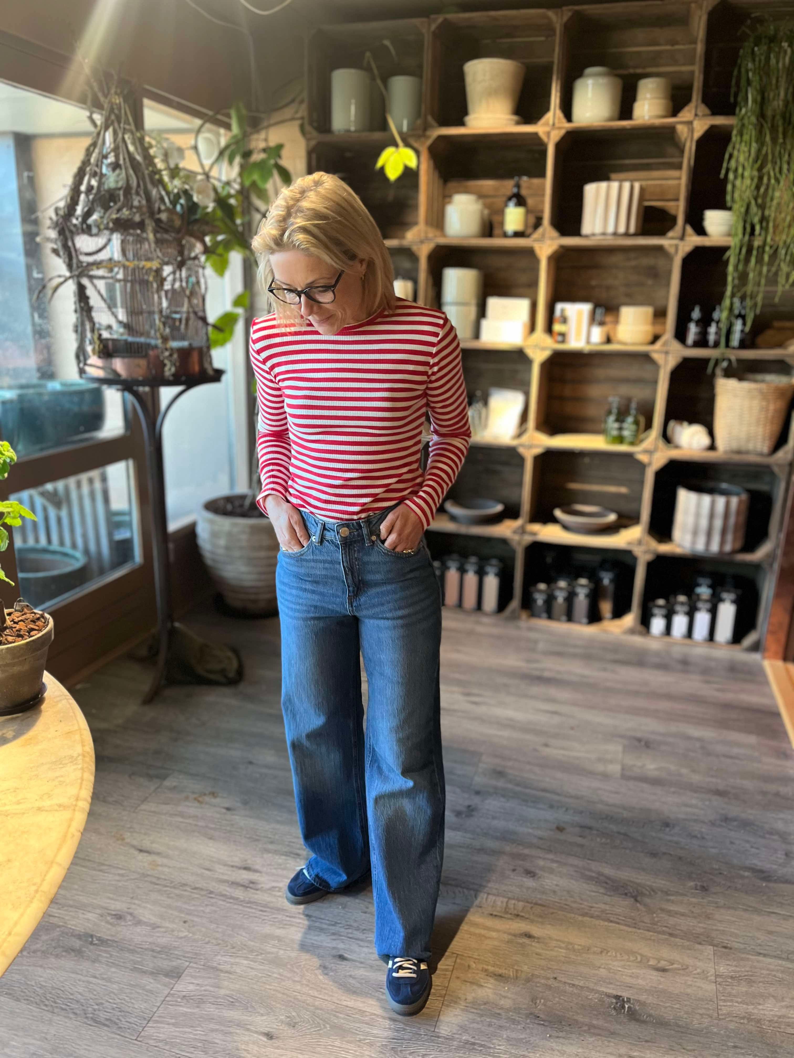 VMTESSA HR WIDE Jeans - Medium Blue Denim